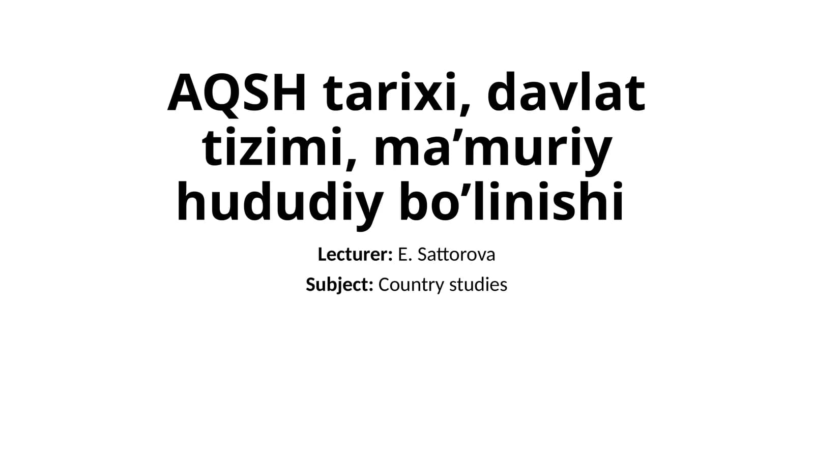 AQSH tarixi