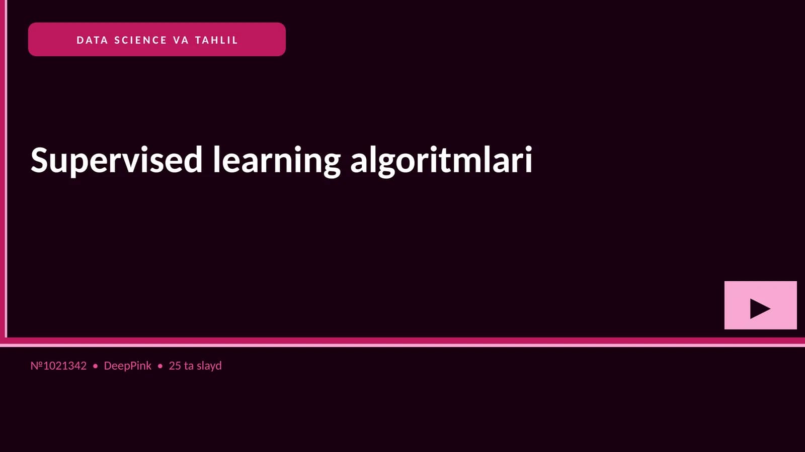 DATA SCIENCE VA TAHLIL