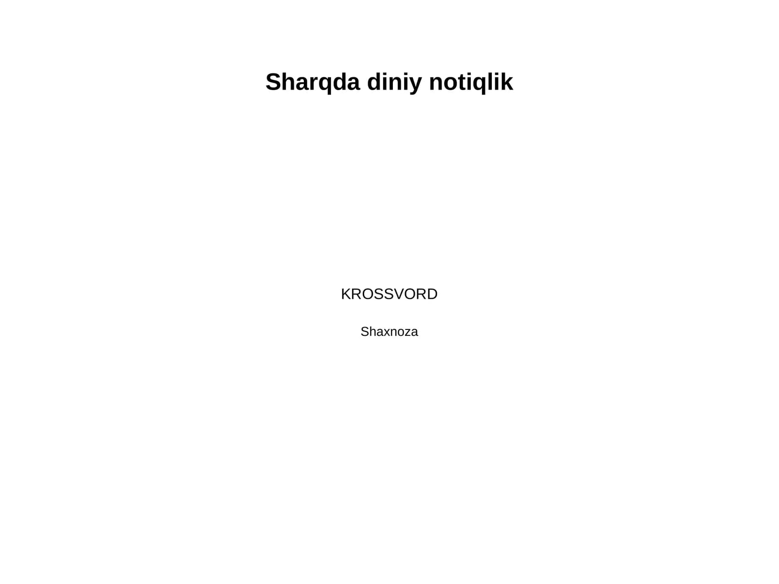 Sharqda diniy notiqlik