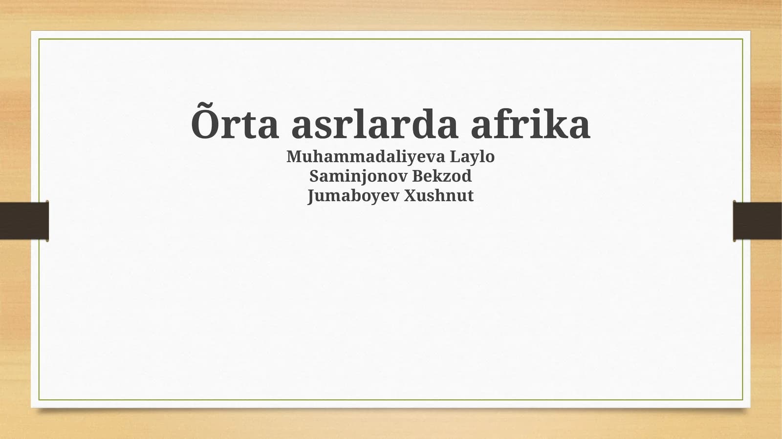 Õrta asrlarda Afrika
