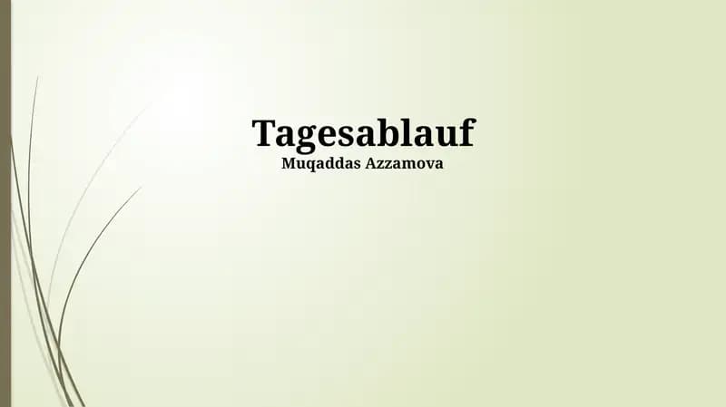 Tagesablauf