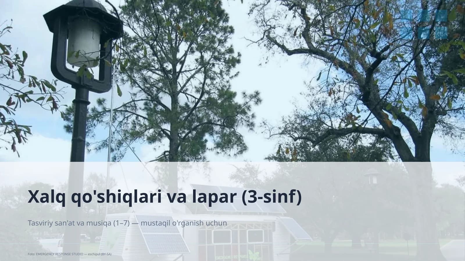 Xalq qo'shiqlari va lapar (3-sinf)
