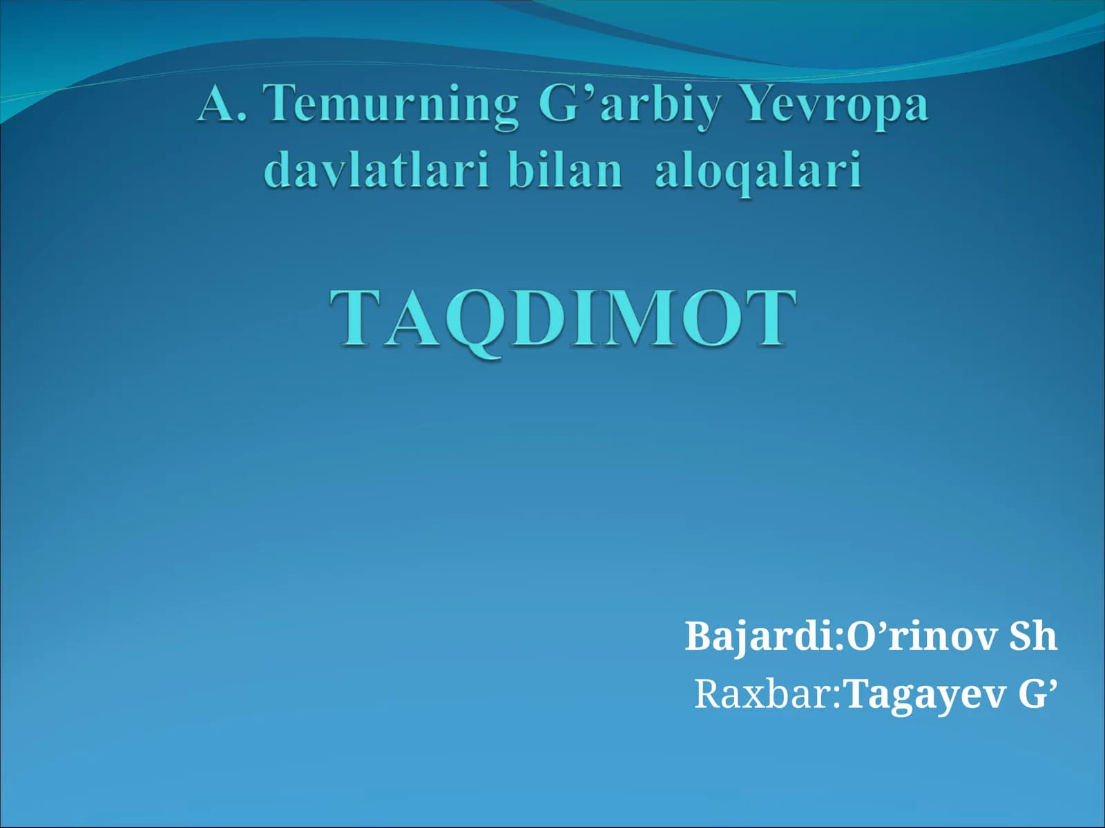 Amir Temur davlati to’g’risida ma’lumot