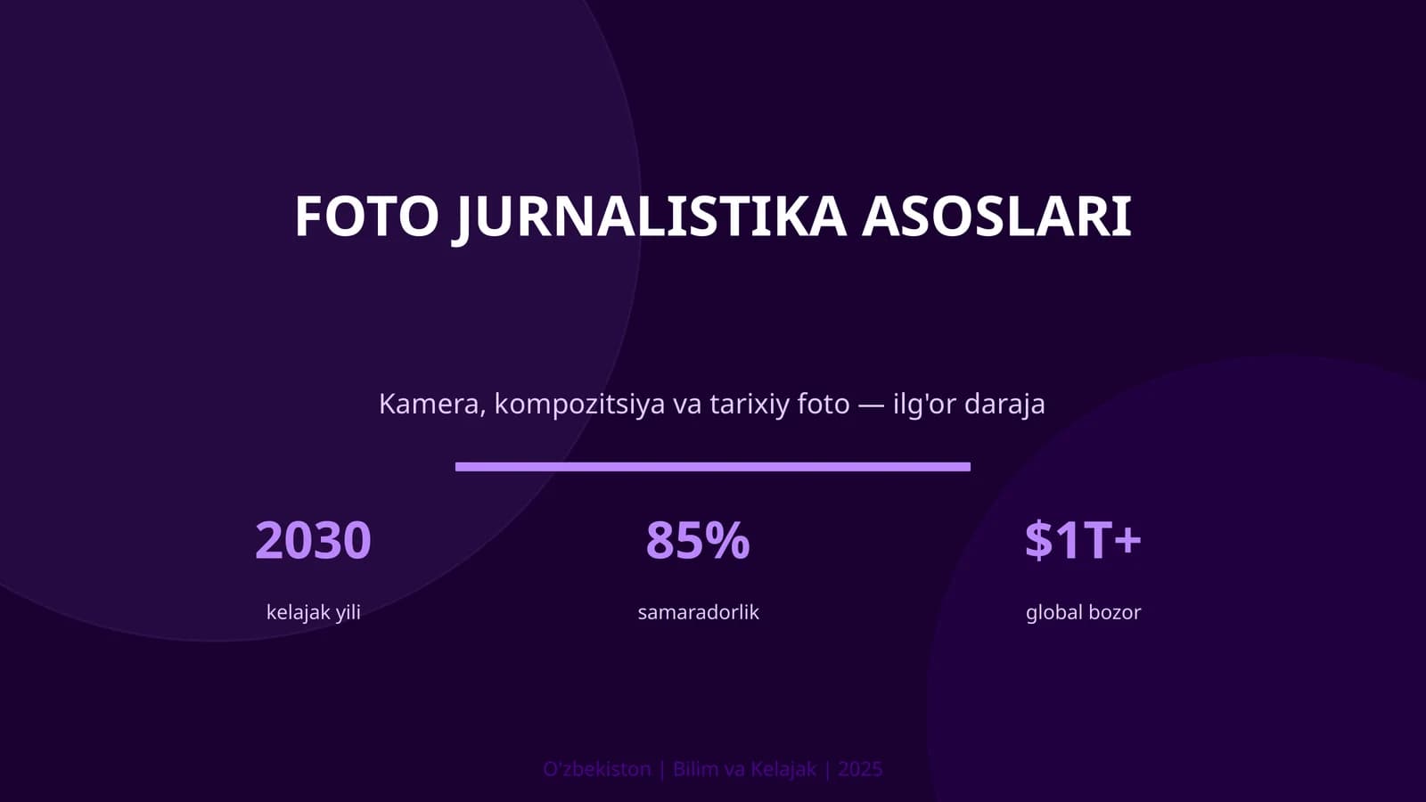 FOTO JURNALISTIKA ASOSLARI