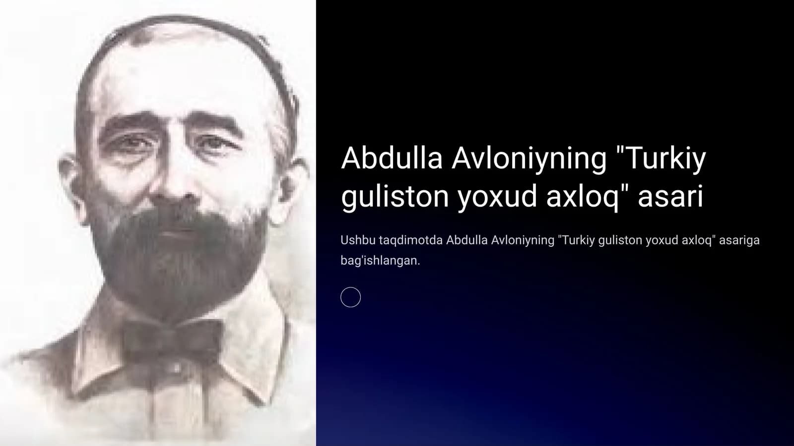 "Turkiy guliston yoxud axloq"