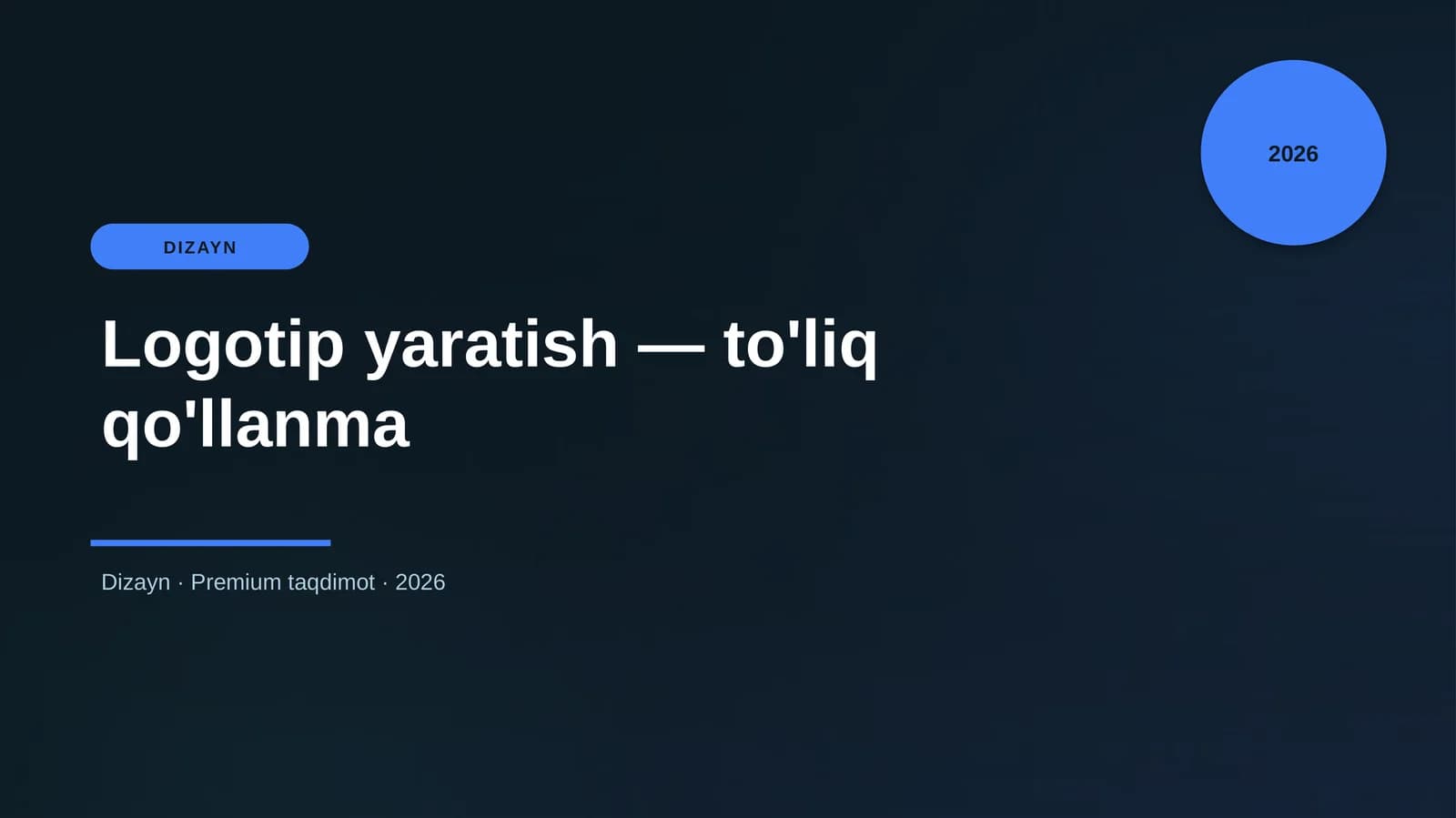 Logotip yaratish — to'liq qo'llanma
