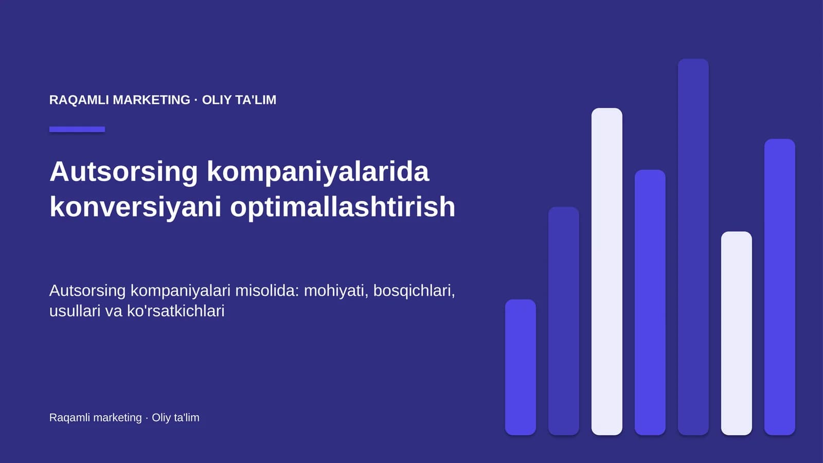 Autsorsing kompaniyalarida konversiyani optimallashtirish