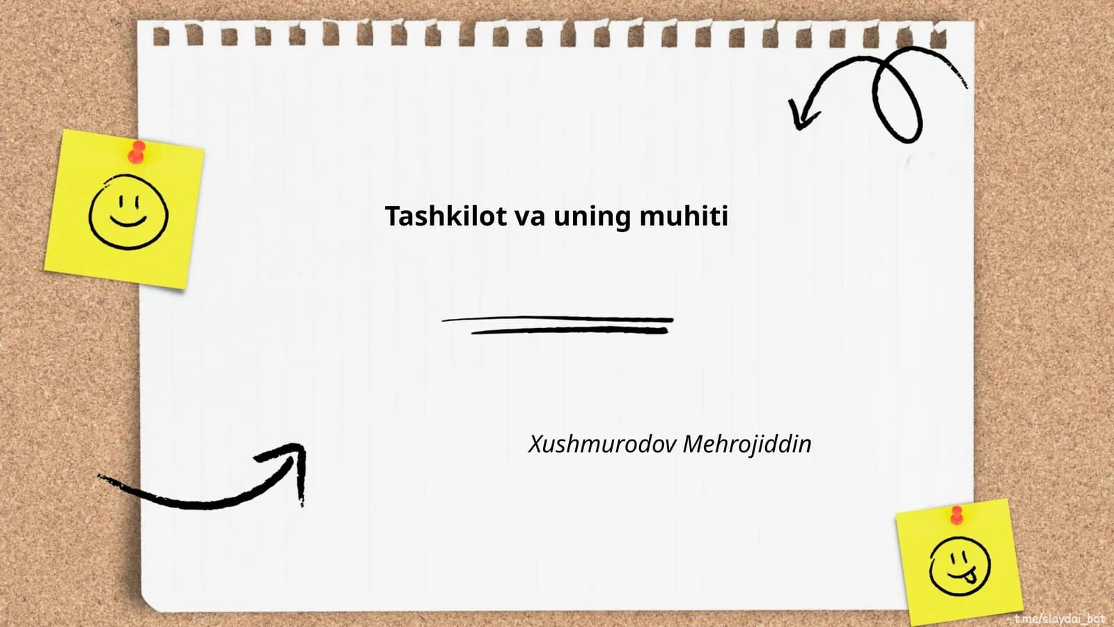 Tashkilot va uning muhiti