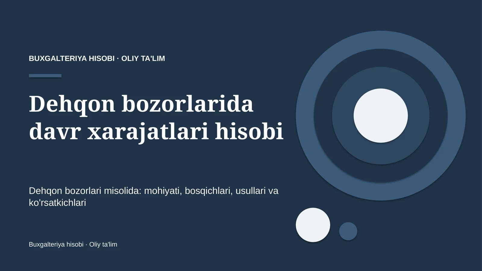 dehqon bozorlarida davr xarajatlari hisobi 2781