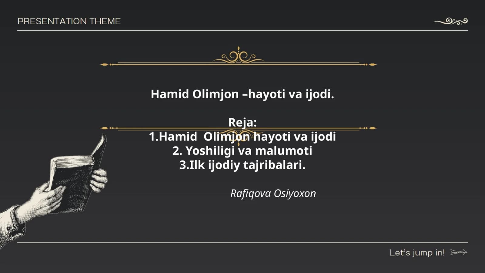 Hamid Olimjon –hayoti va ijodi