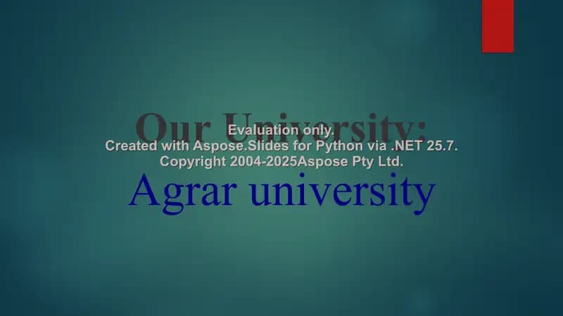 Tashkent State Agrarian University