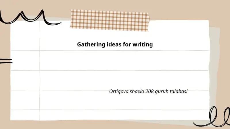 Freewriting Sessions