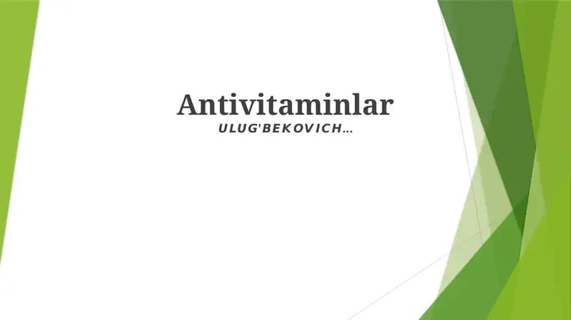 Antivitaminlar