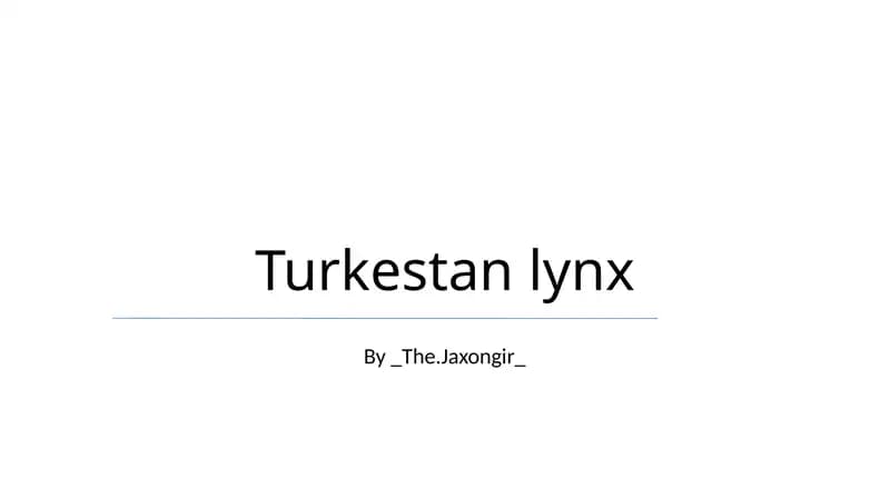 Turkestan lynx