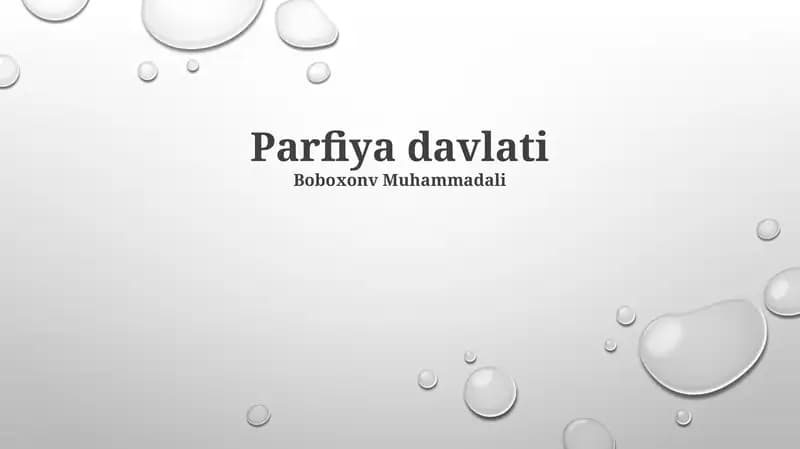 Parfiya Imperiyasining Tarixi