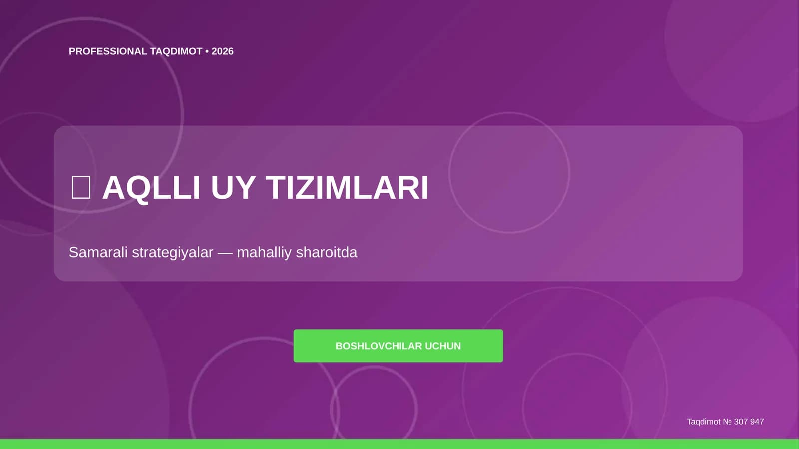 AQLLI UY TIZIMLARI