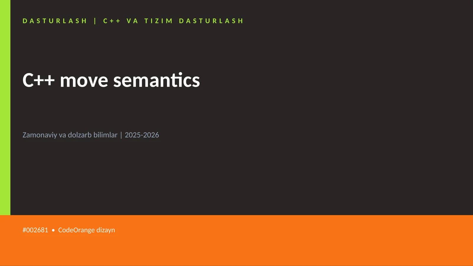 C++ move semantics