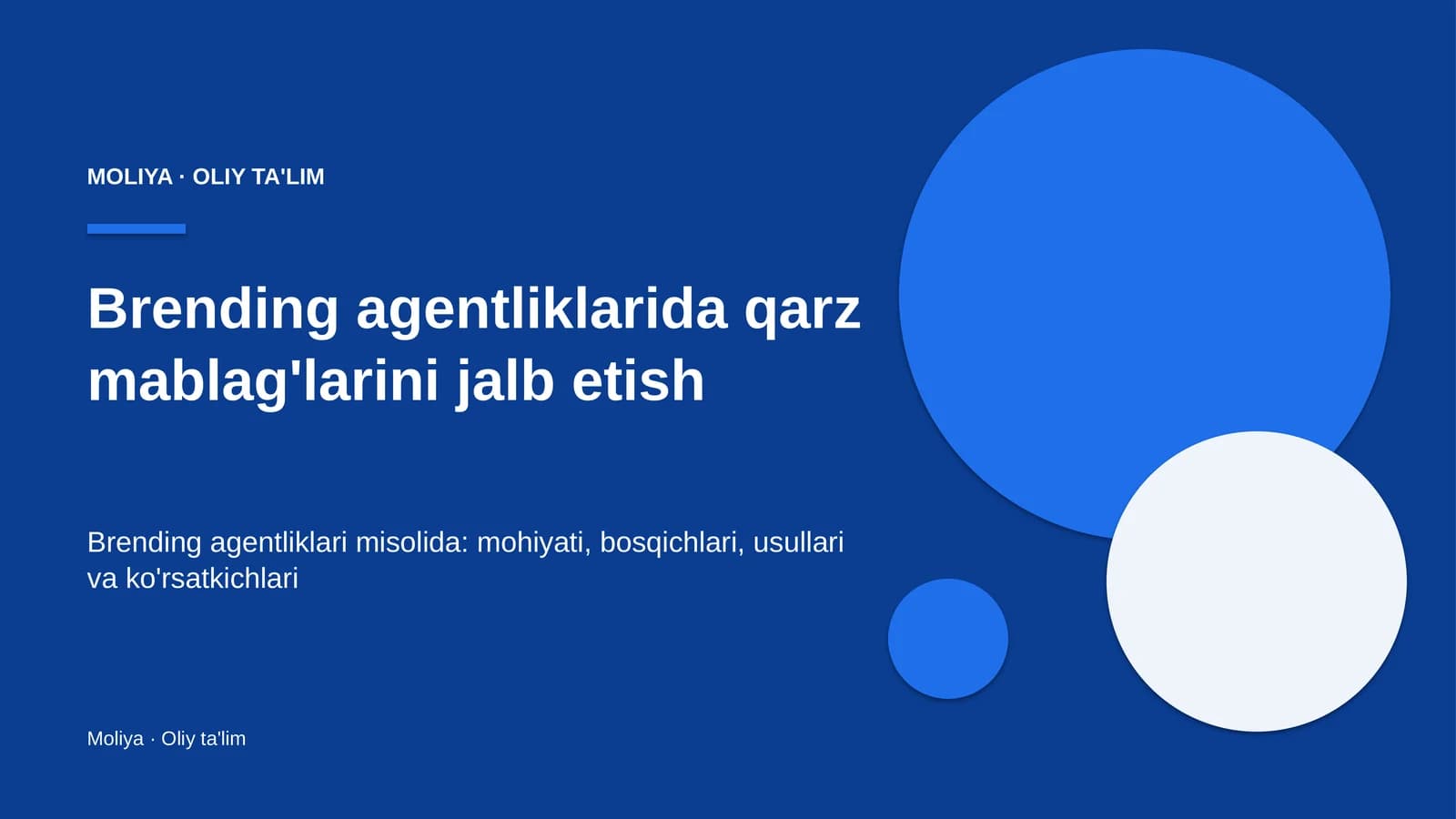 brending agentliklarida qarz mablag'larini jalb etish 2232