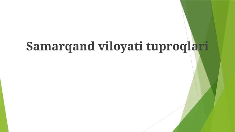 Samarqand viloyati tuproqlari