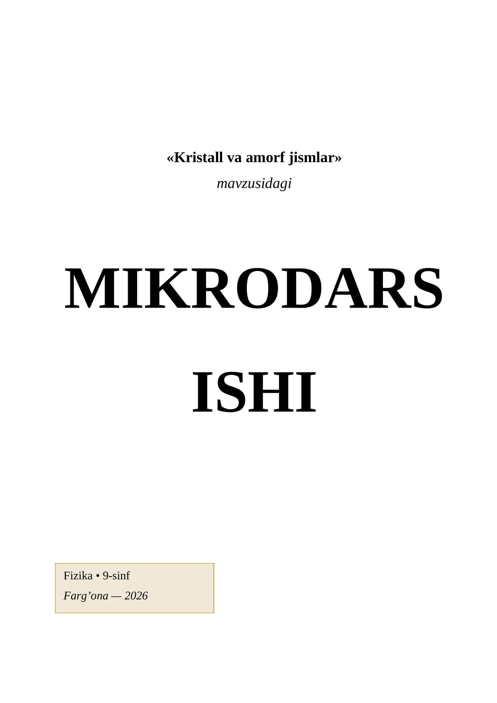 MIKRODARS ISHI