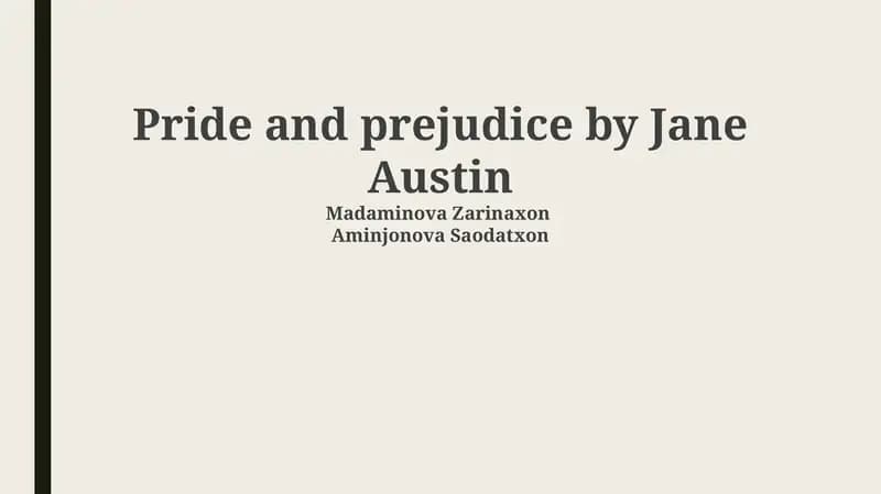 Pride and Prejudice by Jane Austin