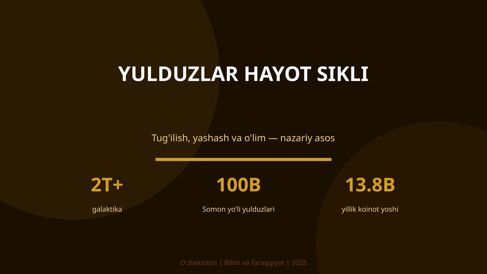 Yulduzlar Hayot Sikli