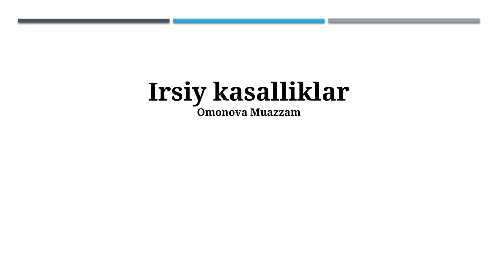 Irsiy kasalliklar