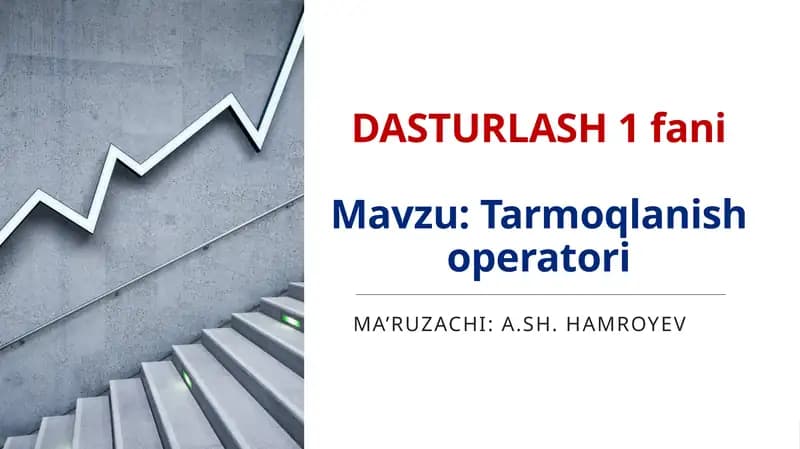 Tarmoqlanish operatori