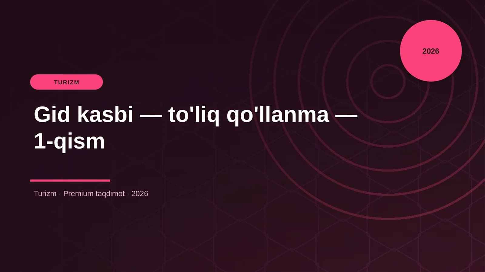 Gid kasbi — to'liq qo'llanma — 1-qism