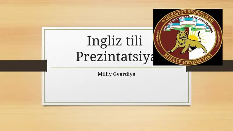 Ingliztili Prezintatsiya