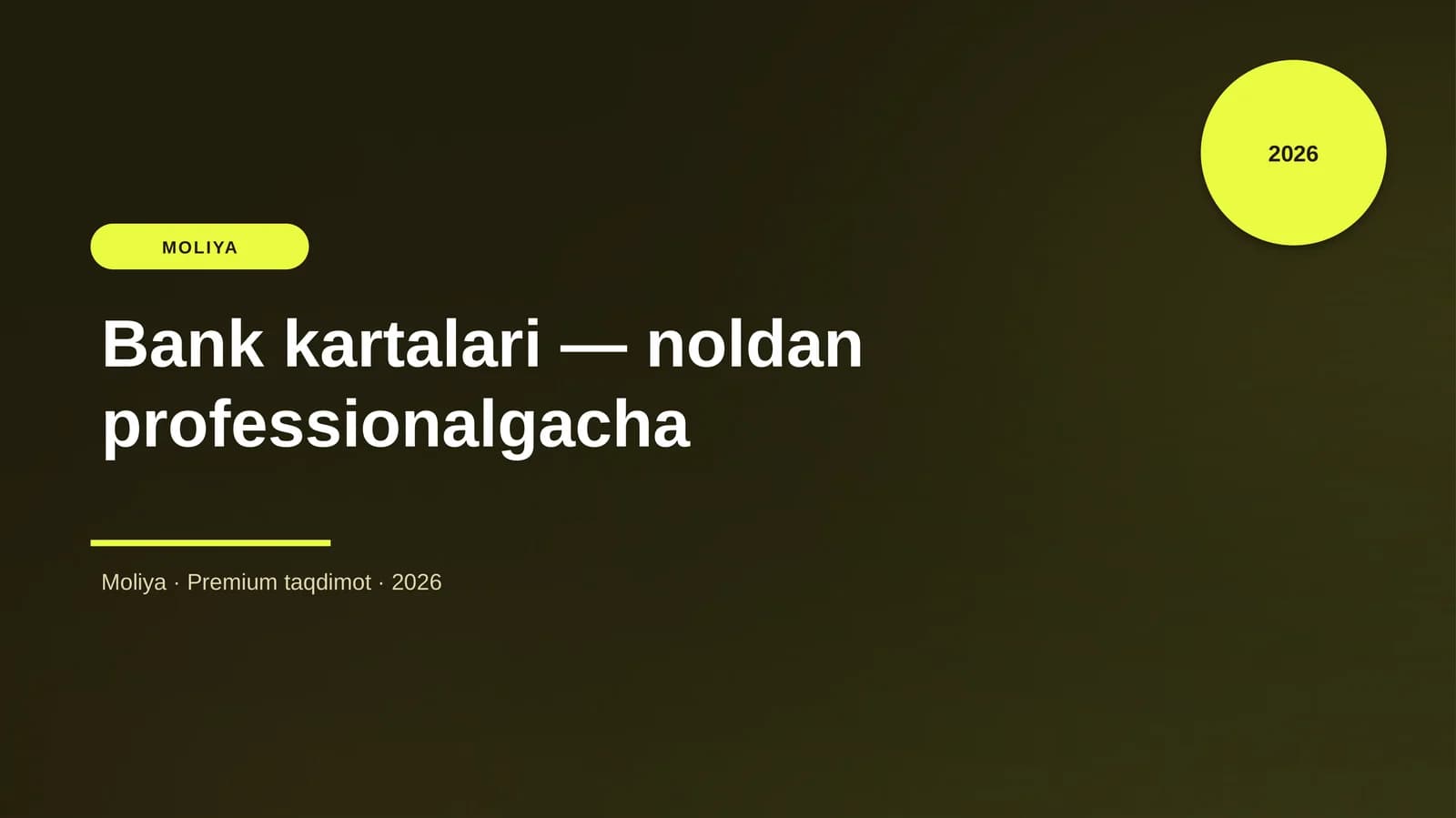 Bank kartalari — noldan professionalgacha