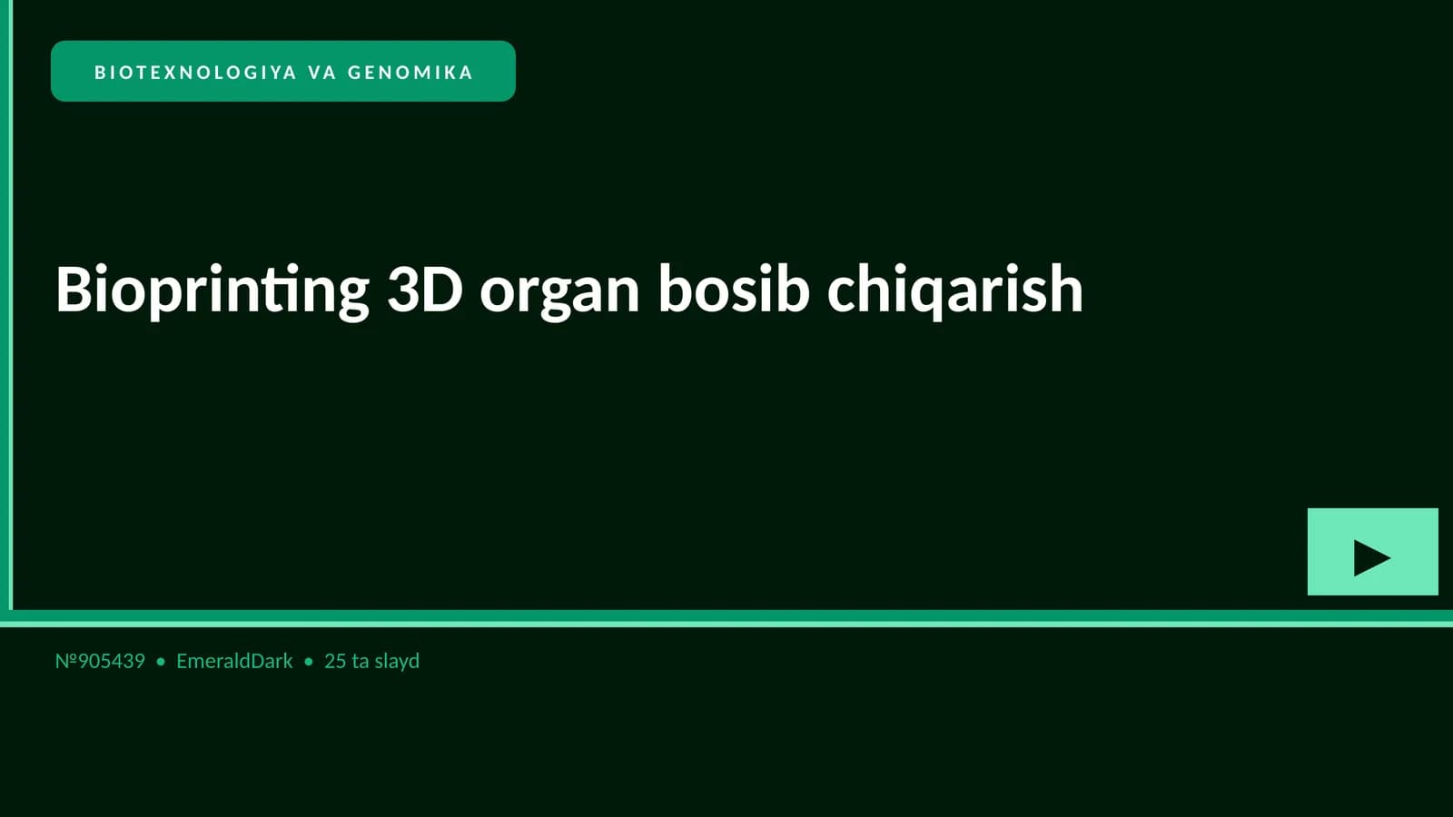 BIOTEXNOLOGIYA VA GENOMIKA