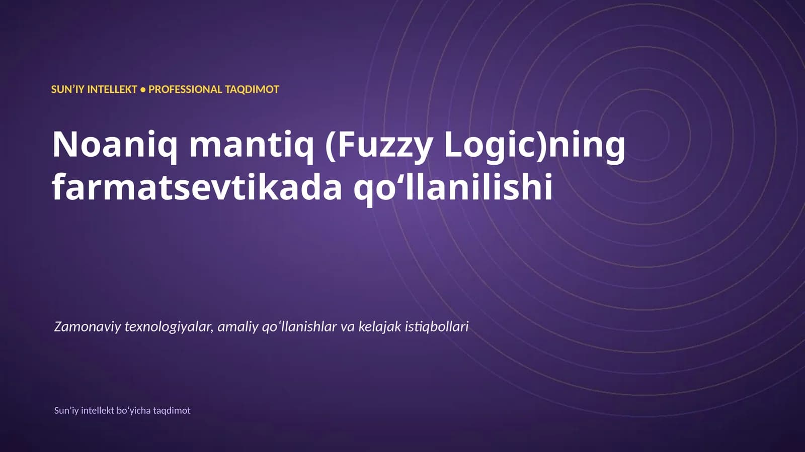 Sunʼiy intellekt boʻyicha taqdimot