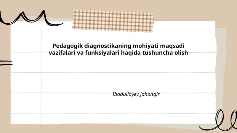 Pedagogik diagnostika