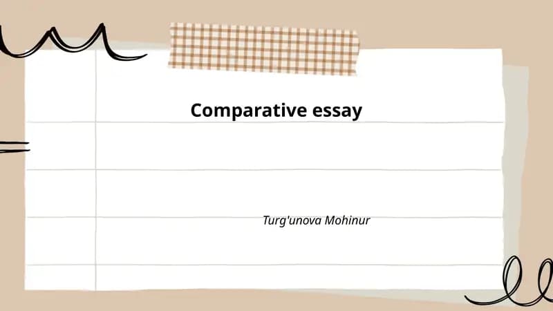 Comparative essay