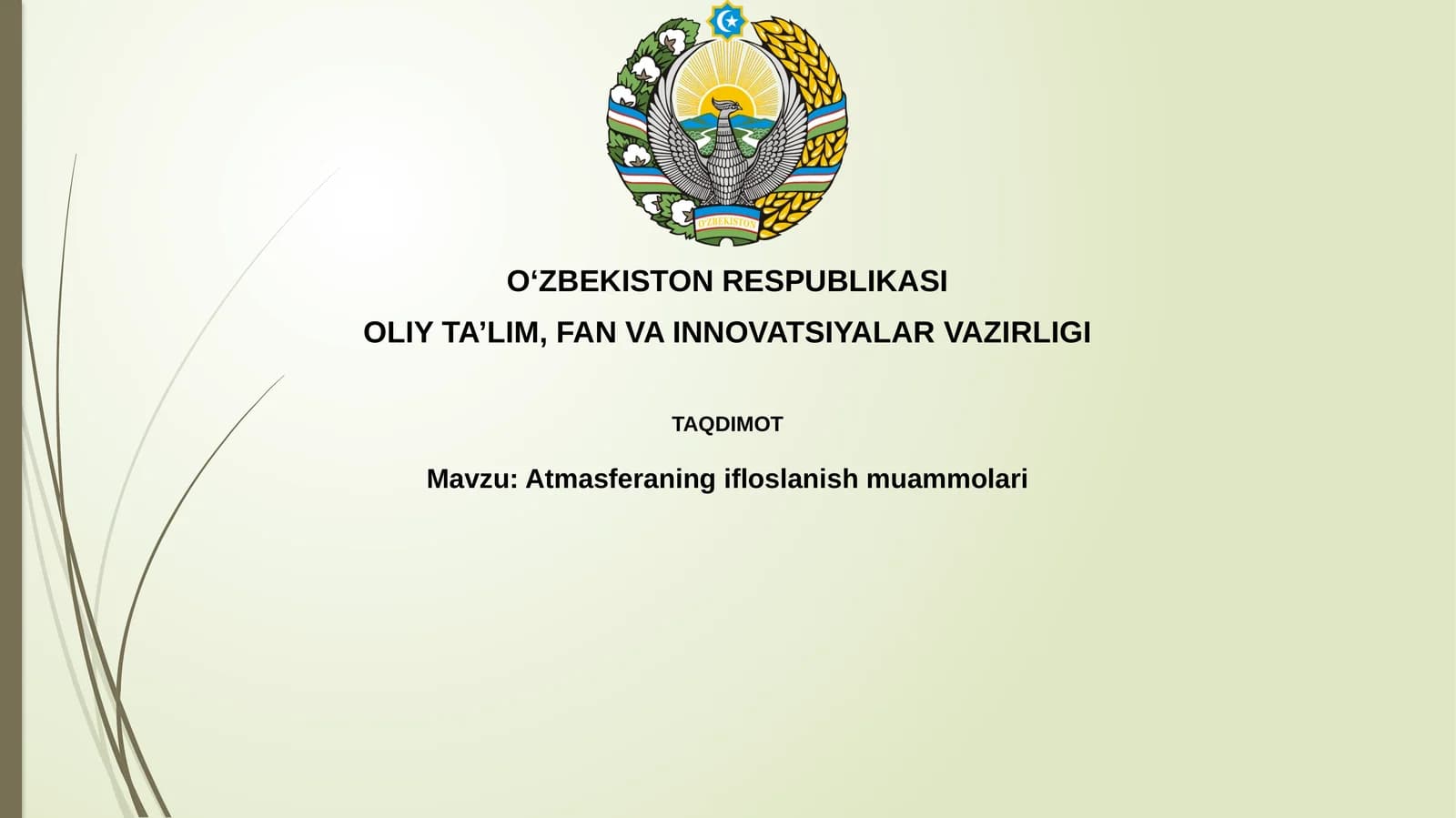 Atmosferaning ifloslanishi