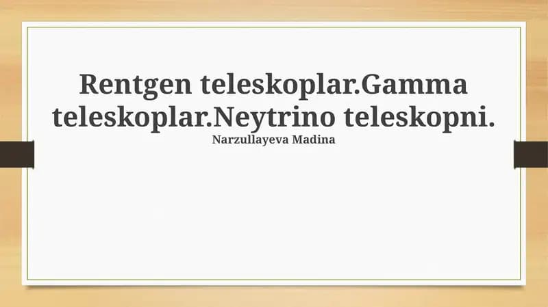 Neytrino Teleskoplari
