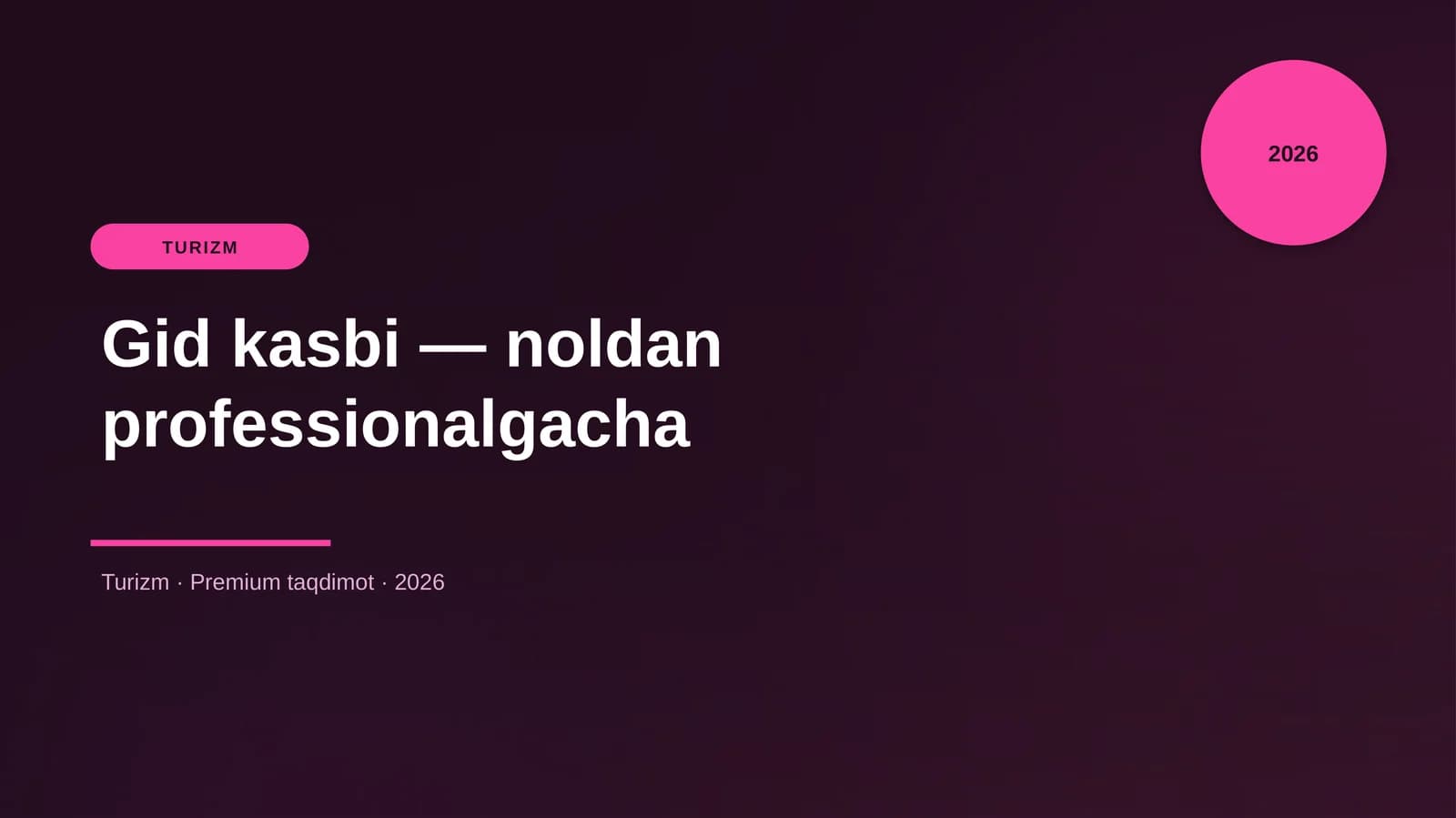 Gid kasbi — noldan professionalgacha