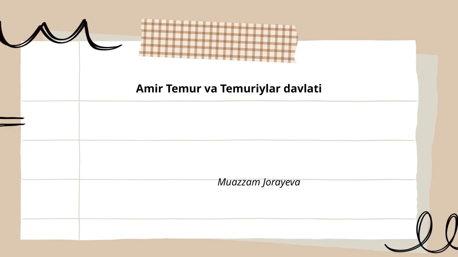 Amir Temur va Temuriylar davlati