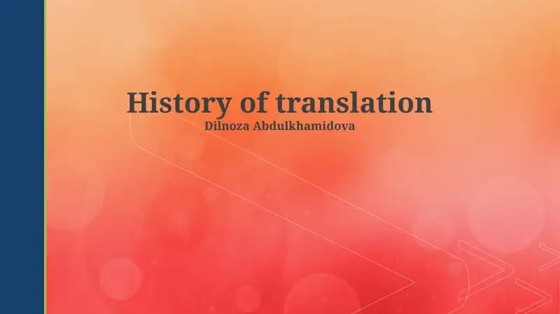History of translation