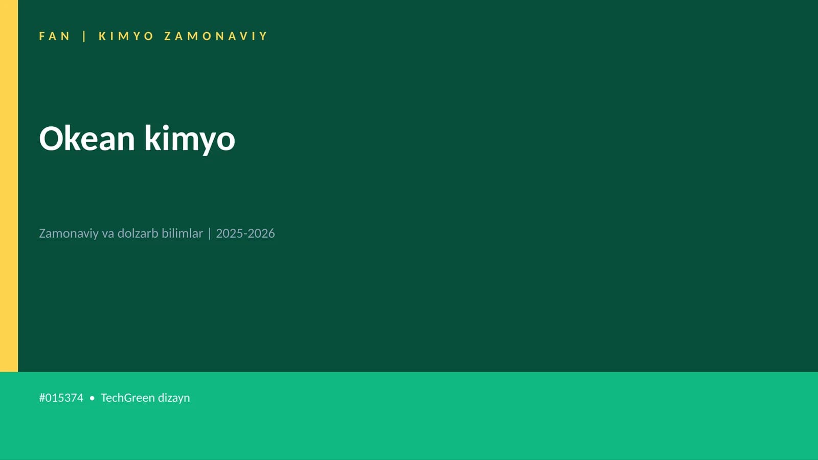 Okean kimyo