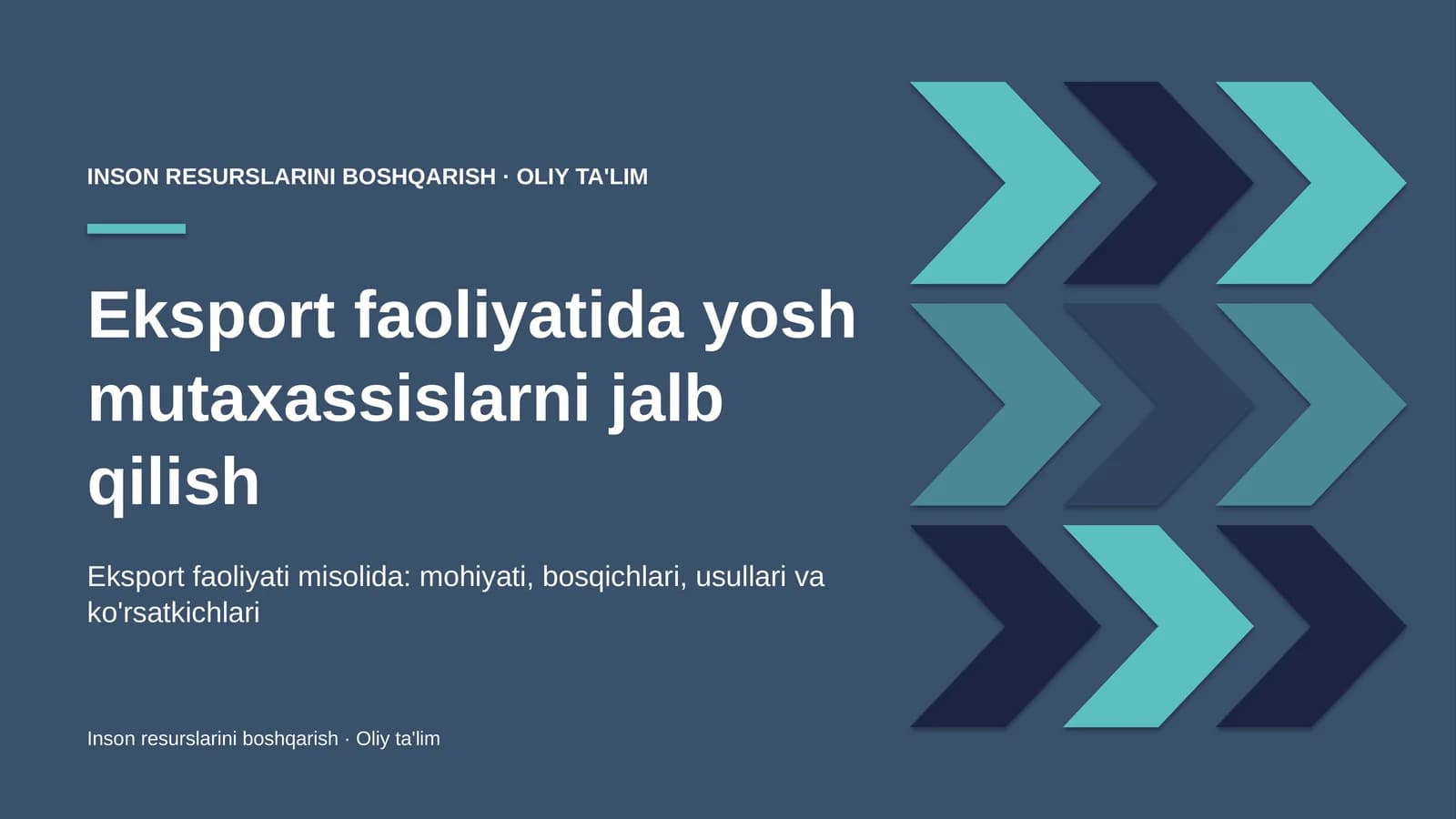 eksport faoliyatida yosh mutaxassislarni jalb qilish 6281