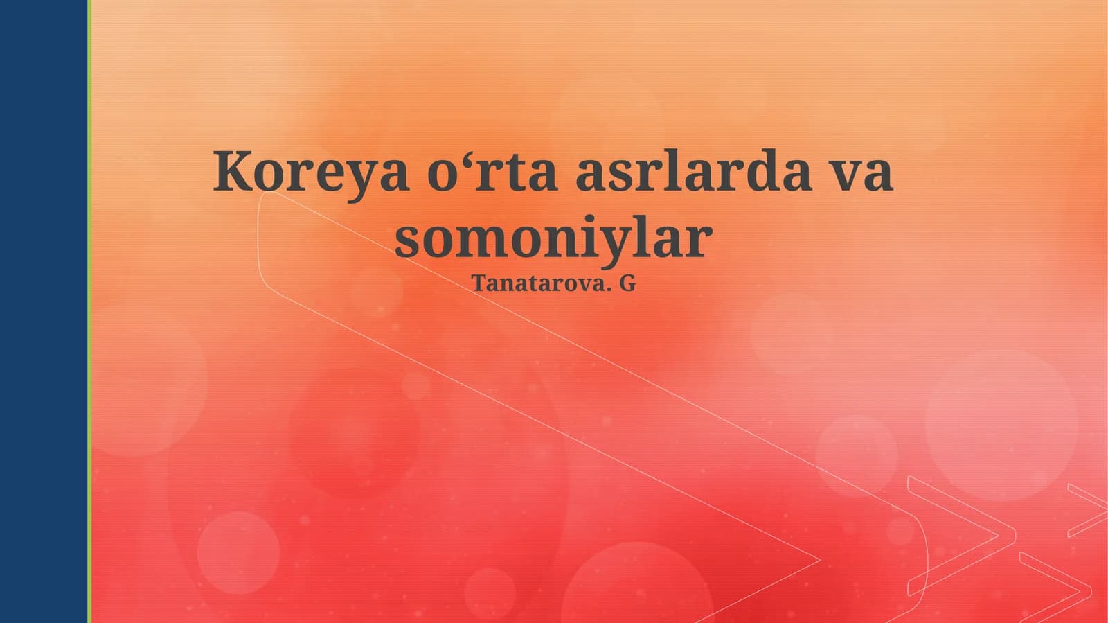 Koreya oʻrta asrlarda va somoniylar