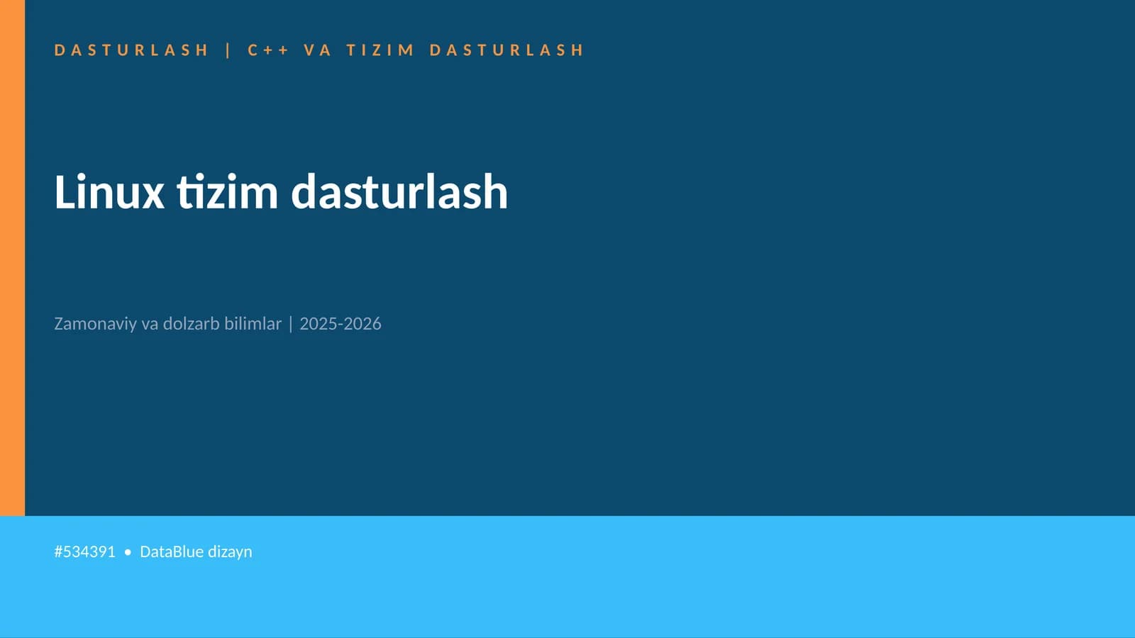 Linux tizim dasturlash