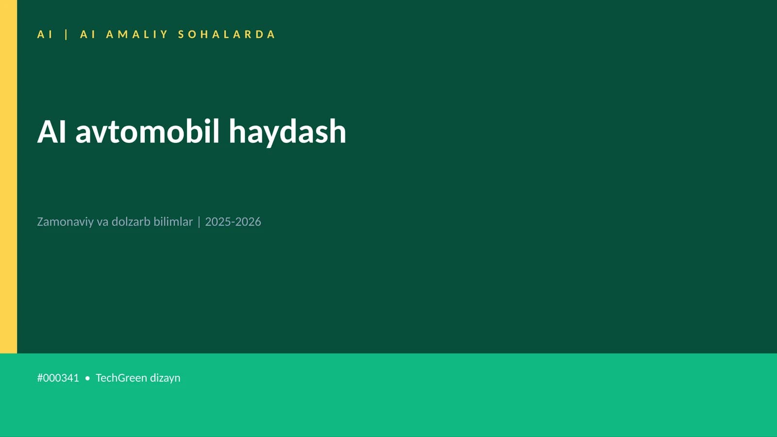 AI avtomobil haydash