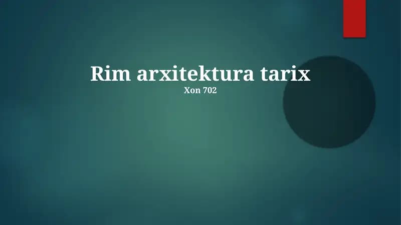 Rim arxitektura tarix