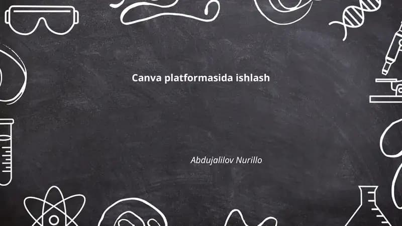 Canva platformasida ishlash