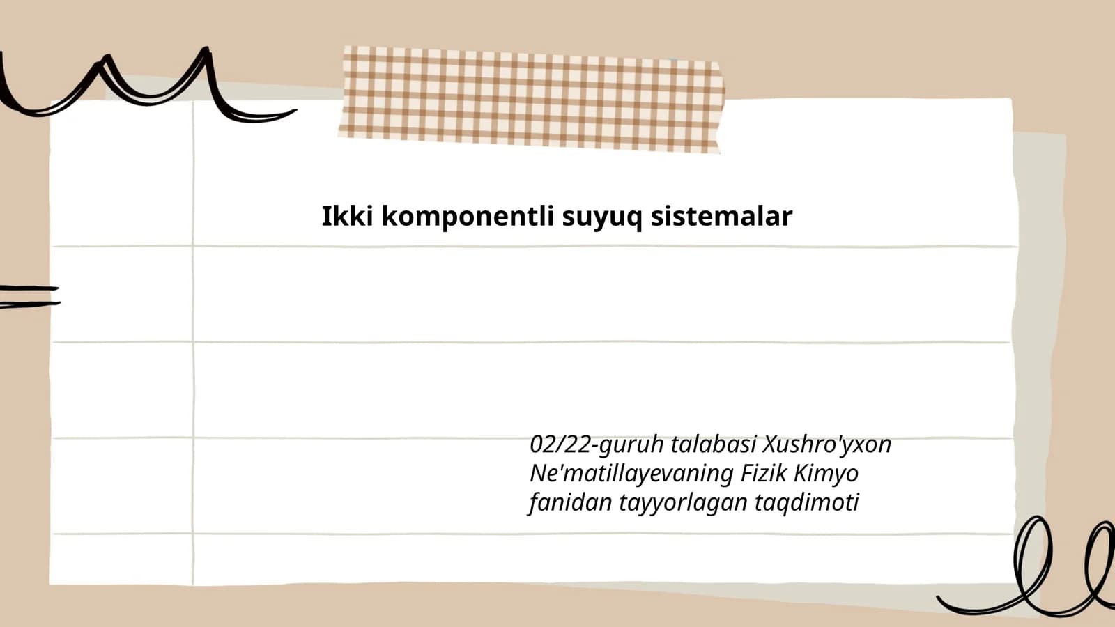 Ikki komponentli suyuq sistemalar