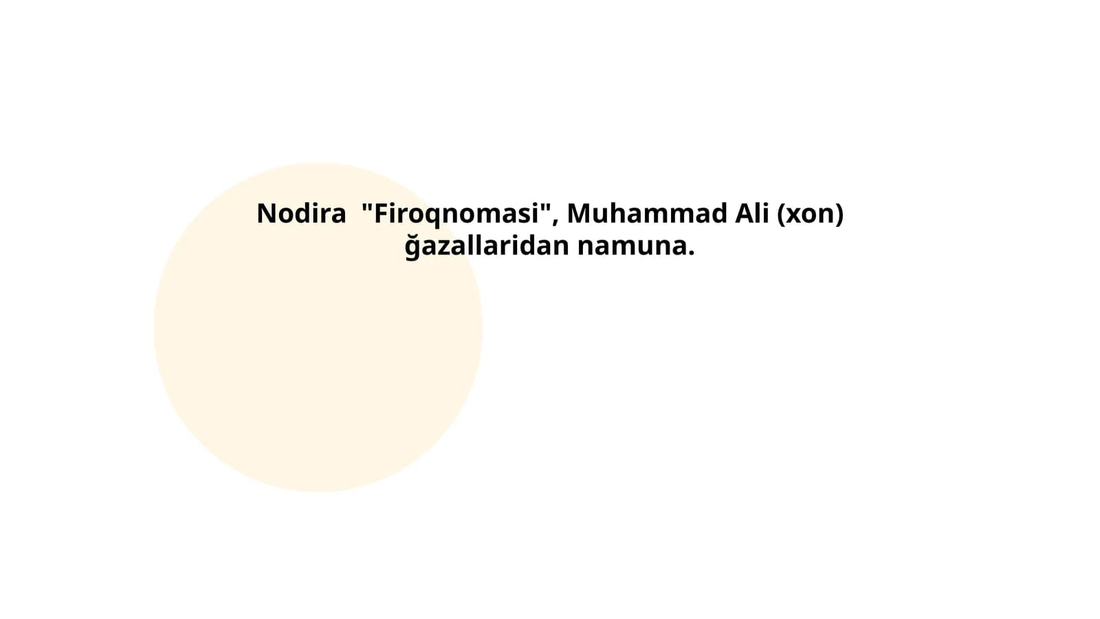 Nodira "Firoqnomasi"