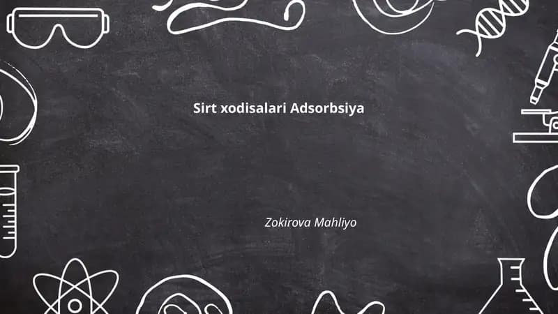 Sirt xodisalari Adsorbsiya
